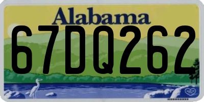 AL license plate 67DQ262