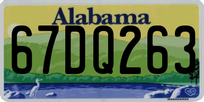 AL license plate 67DQ263