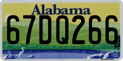 AL license plate 67DQ266