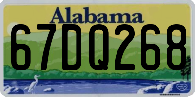 AL license plate 67DQ268