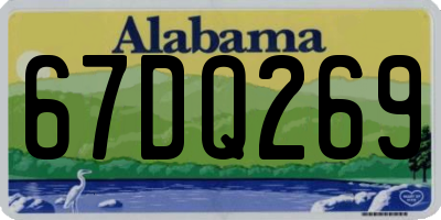 AL license plate 67DQ269