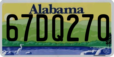 AL license plate 67DQ270