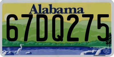 AL license plate 67DQ275