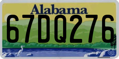 AL license plate 67DQ276