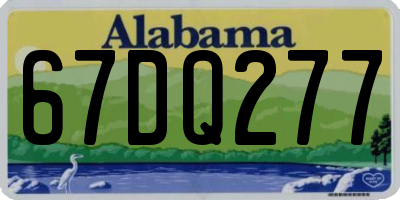 AL license plate 67DQ277