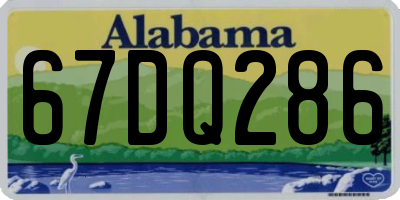 AL license plate 67DQ286