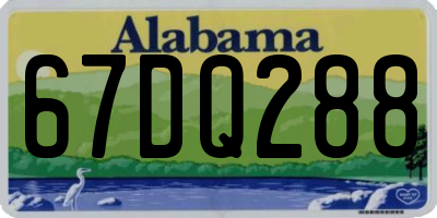 AL license plate 67DQ288