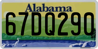 AL license plate 67DQ290