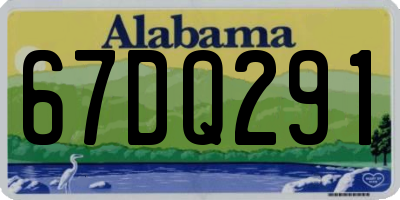 AL license plate 67DQ291