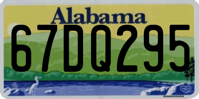 AL license plate 67DQ295