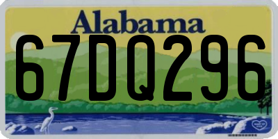 AL license plate 67DQ296