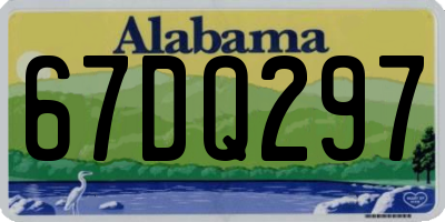 AL license plate 67DQ297