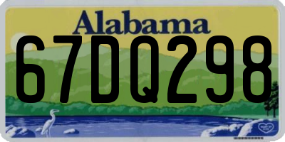 AL license plate 67DQ298
