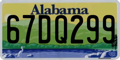 AL license plate 67DQ299