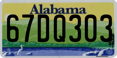 AL license plate 67DQ303
