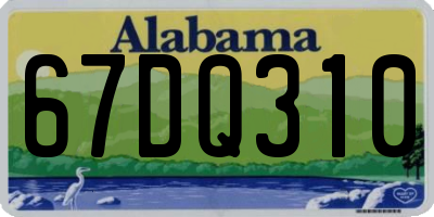 AL license plate 67DQ310