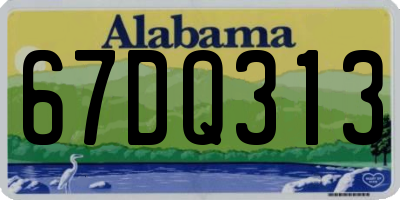 AL license plate 67DQ313