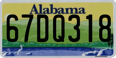 AL license plate 67DQ318