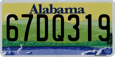AL license plate 67DQ319