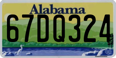 AL license plate 67DQ324