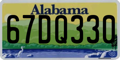AL license plate 67DQ330