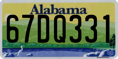 AL license plate 67DQ331