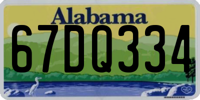 AL license plate 67DQ334