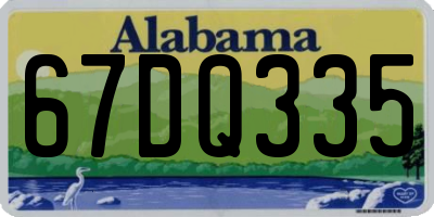 AL license plate 67DQ335