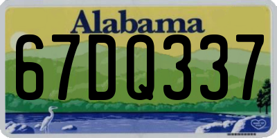 AL license plate 67DQ337