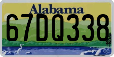 AL license plate 67DQ338