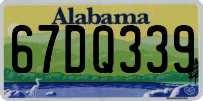 AL license plate 67DQ339