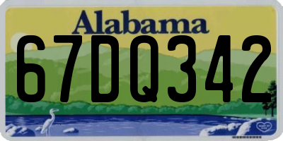 AL license plate 67DQ342