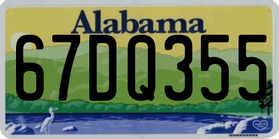 AL license plate 67DQ355