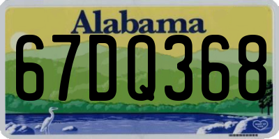 AL license plate 67DQ368