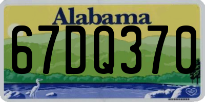 AL license plate 67DQ370