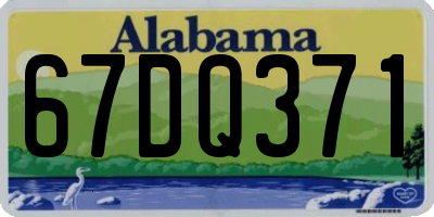 AL license plate 67DQ371