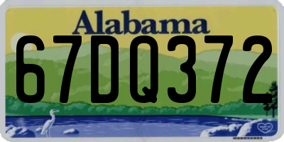 AL license plate 67DQ372