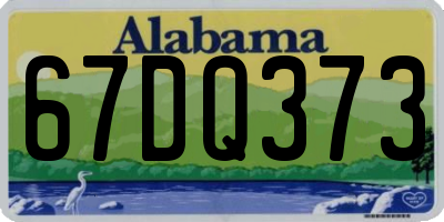 AL license plate 67DQ373
