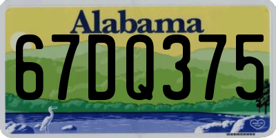 AL license plate 67DQ375