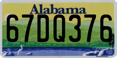 AL license plate 67DQ376