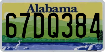 AL license plate 67DQ384