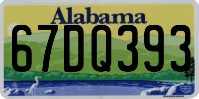 AL license plate 67DQ393