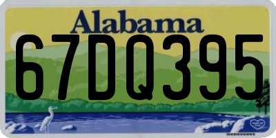 AL license plate 67DQ395
