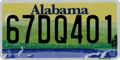 AL license plate 67DQ401