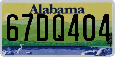 AL license plate 67DQ404