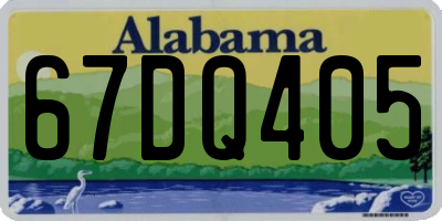 AL license plate 67DQ405