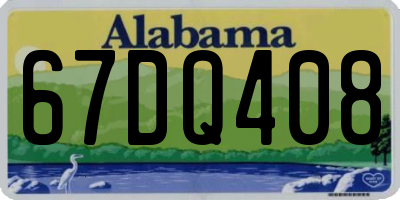 AL license plate 67DQ408