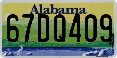 AL license plate 67DQ409
