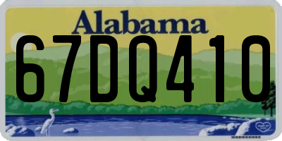 AL license plate 67DQ410