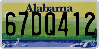 AL license plate 67DQ412